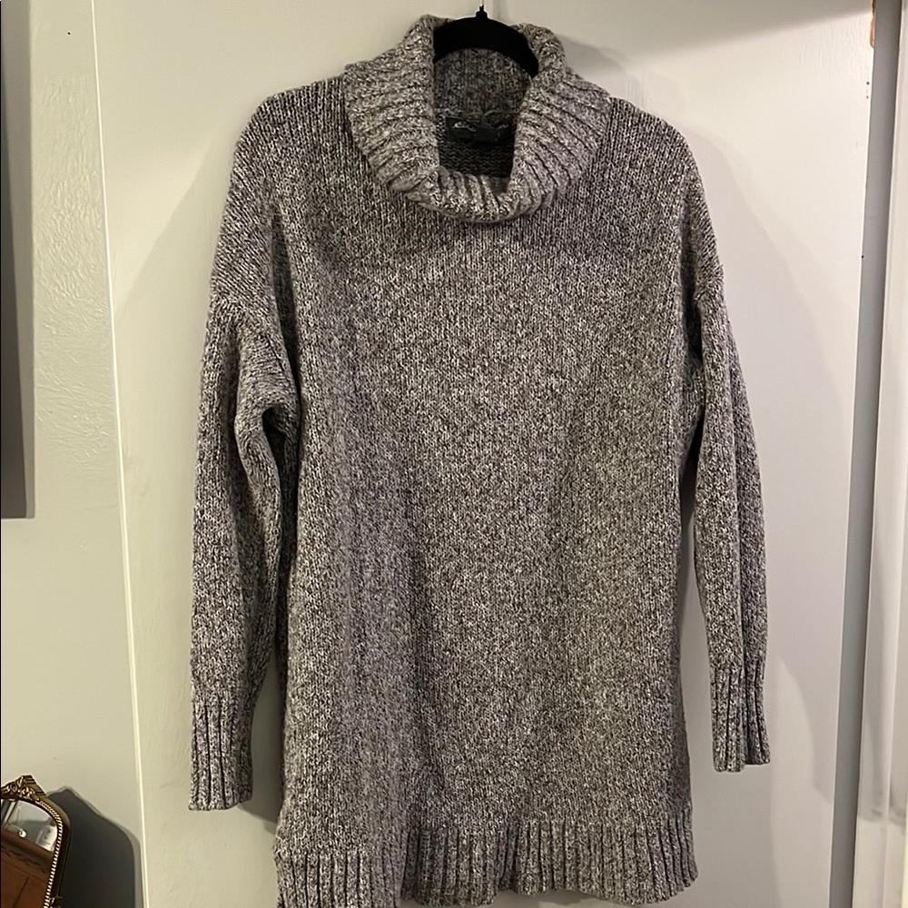Eddie Bauer Purple/Gray Cowl Turtleneck Sweater - L